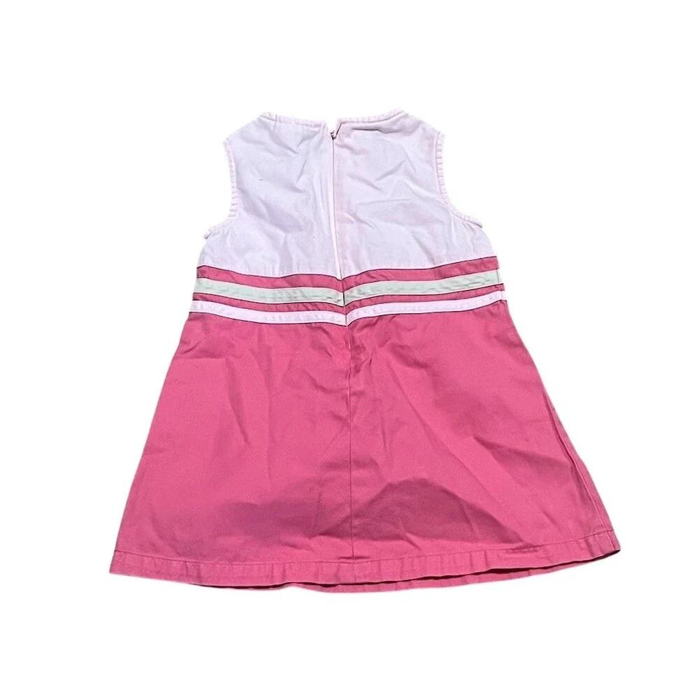 GAP Baby Girls Dress 12-18 Months Pink Colorblock A-Line Sleeveless Zip